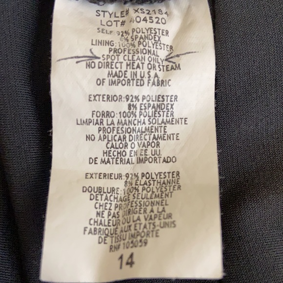 Xscape by Joanna Chen Sleeveless Black Evening Occasion Dress - Size 14 - Picture 7 of 7